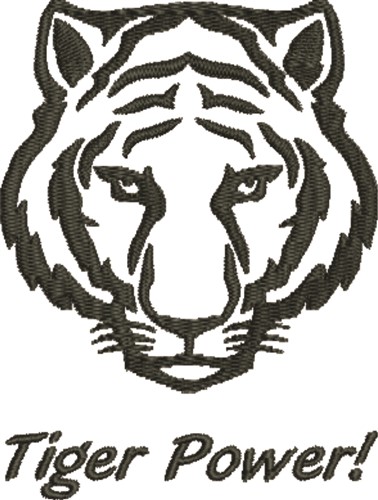 Tiger Power Machine Embroidery Design