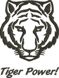 Picture of Tiger Power Machine Embroidery Design