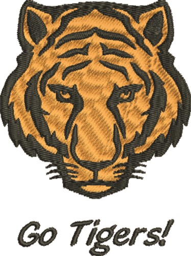 Go Tigers Machine Embroidery Design