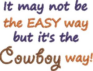 Picture of Cowboy Way Machine Embroidery Design