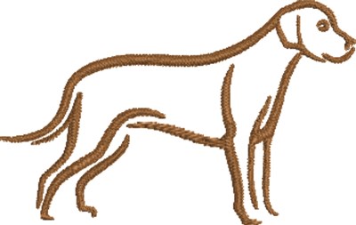 Dog Outline Machine Embroidery Design