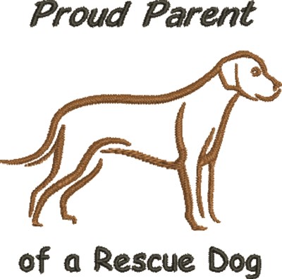 Rescue Dog Machine Embroidery Design