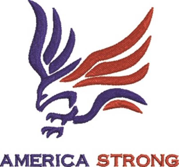 Picture of America Strong Machine Embroidery Design