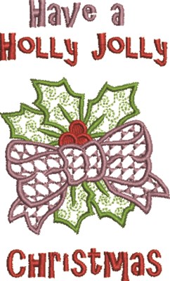 Holly Jolly Machine Embroidery Design