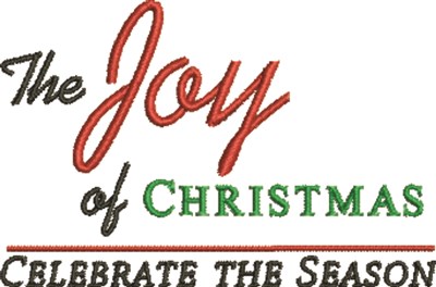 Joy of Christmas Machine Embroidery Design