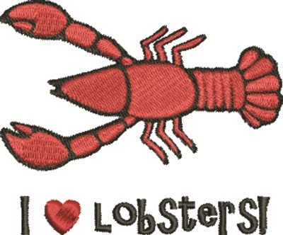 Love Lobsters Machine Embroidery Design