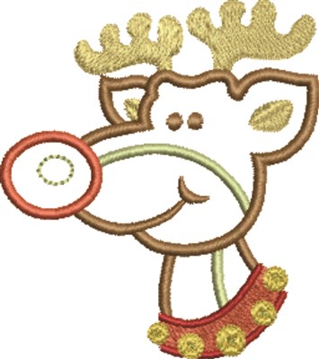 Rudolf Reindeer Machine Embroidery Design