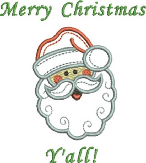 Picture of Merry Christmas Yall Machine Embroidery Design