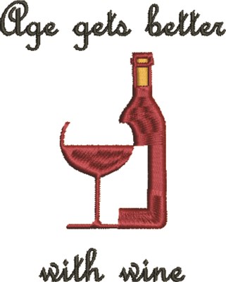 Better With Wine Machine Embroidery Design