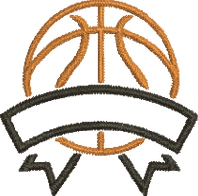 Basketball Banner Machine Embroidery Design