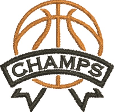 Basketball Champs Machine Embroidery Design