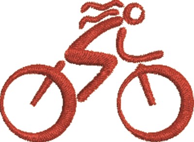 Bicycle Racer Machine Embroidery Design
