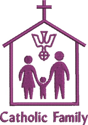 Catholic Family Machine Embroidery Design
