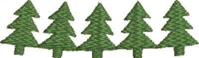 Christmas Tree Border Machine Embroidery Design