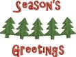 Picture of Christmas Tree Greetings Machine Embroidery Design