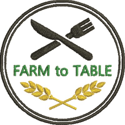 Farm to Table Patch Machine Embroidery Design