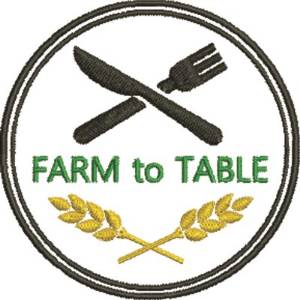 Picture of Farm to Table Patch Machine Embroidery Design
