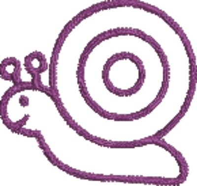 Happy Snail Machine Embroidery Design