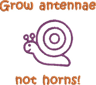 Antennae Snail Machine Embroidery Design