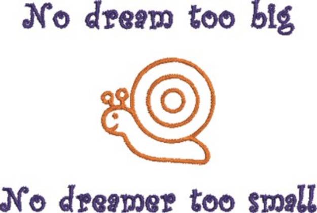 Picture of Snail Dream Machine Embroidery Design