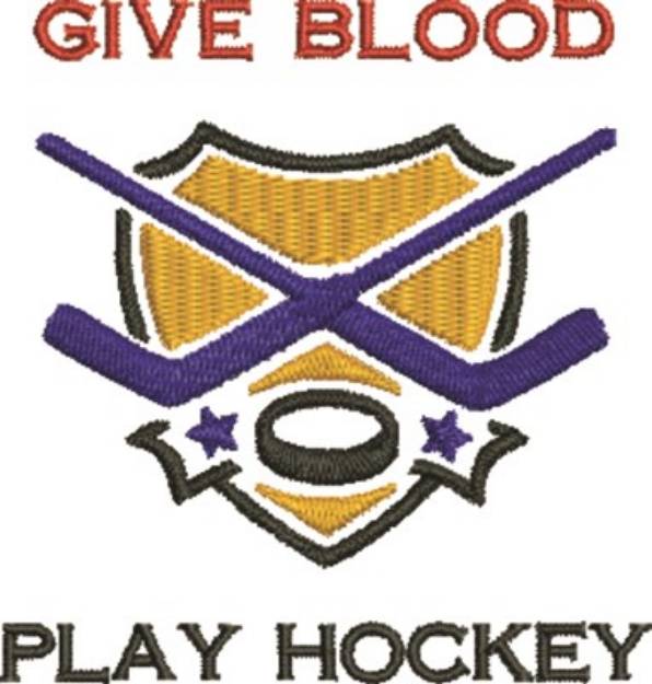 Picture of Hockey Blood Donor Machine Embroidery Design