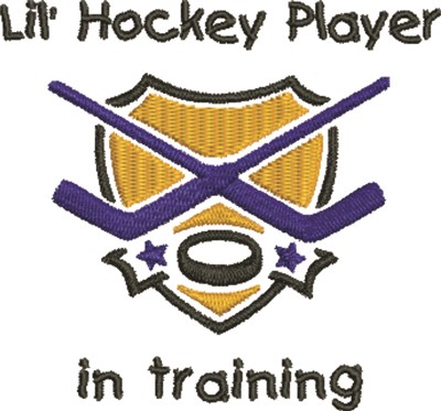 Little Hockey Player Machine Embroidery Design