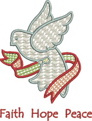Faith Dove Machine Embroidery Design