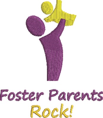 Foster Parent & Child Machine Embroidery Design