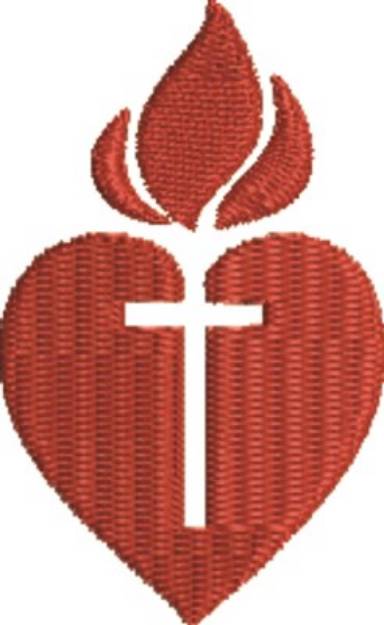 Picture of Sacred Heart  Machine Embroidery Design