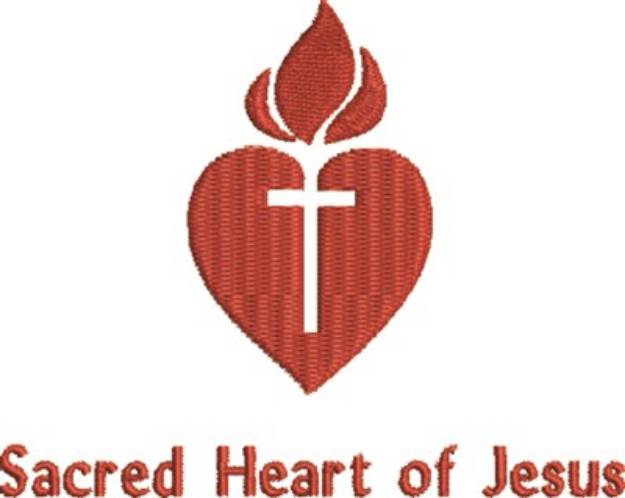 Picture of Jesus Sacred Heart Machine Embroidery Design