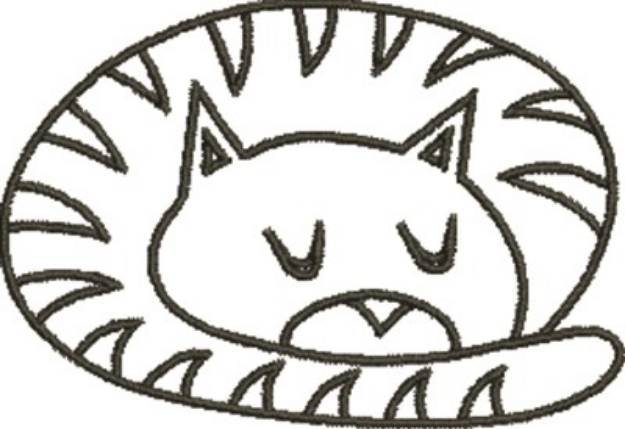 Picture of Sleeping Cat  Machine Embroidery Design