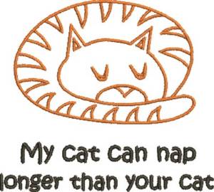 Picture of Cat Nap Machine Embroidery Design