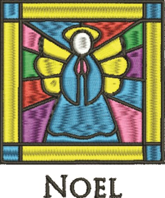 Stained Glass Noel Machine Embroidery Design