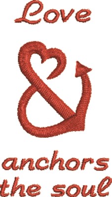 Love Anchors Machine Embroidery Design