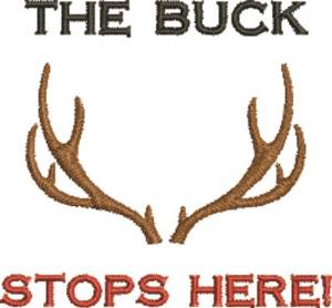 Picture of Buck Stops Here Machine Embroidery Design