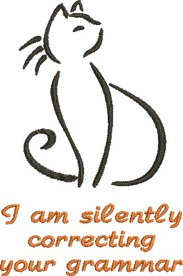 Silent Cat Machine Embroidery Design