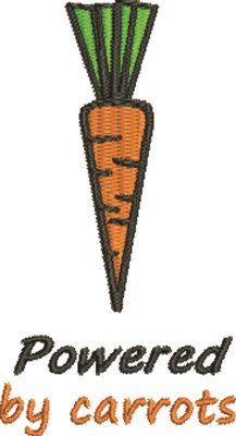 Powered By Carrots Machine Embroidery Design