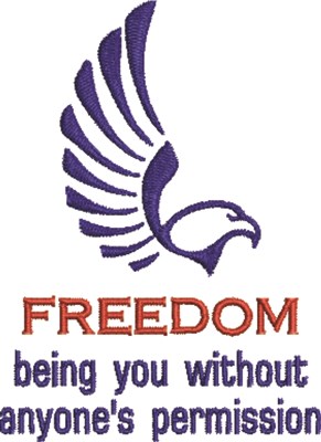 Freedom Eagle Machine Embroidery Design