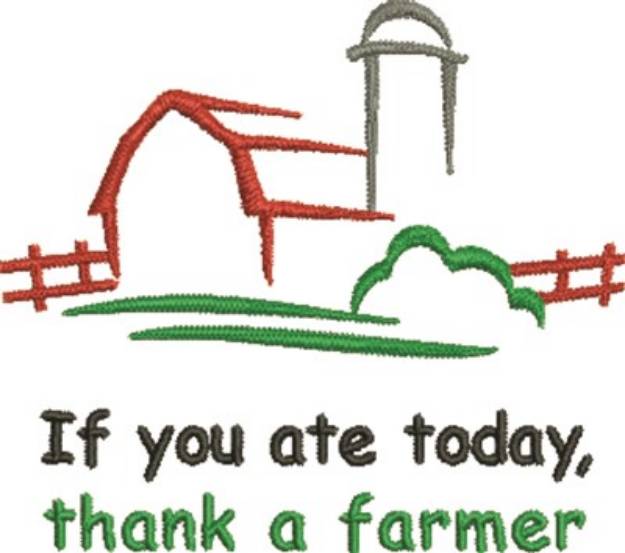 Picture of Thank A Farmer Machine Embroidery Design