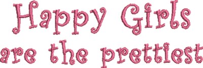 Happy Girls Machine Embroidery Design