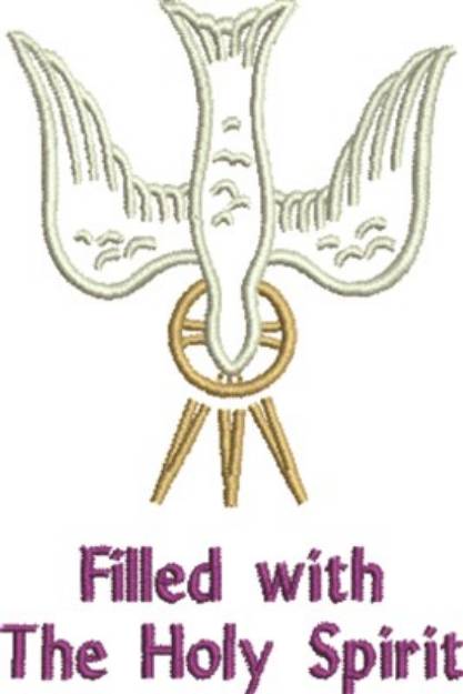 Picture of Holy Spirit Filled Machine Embroidery Design