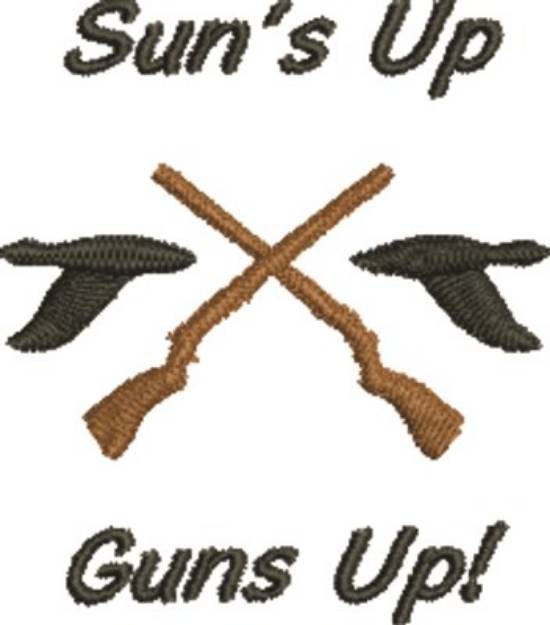Picture of Guns Up Machine Embroidery Design