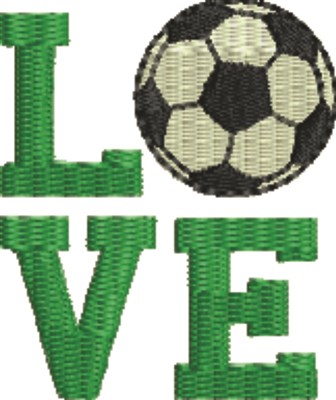 Love Soccer Machine Embroidery Design