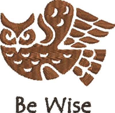 Be Wise Owl Machine Embroidery Design