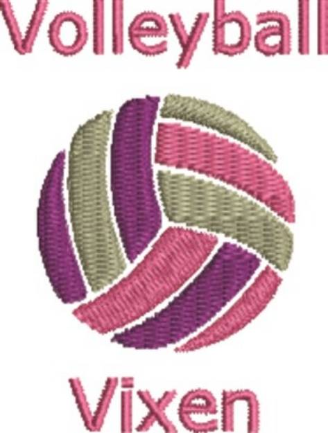 Picture of Volleyball Vixen Machine Embroidery Design