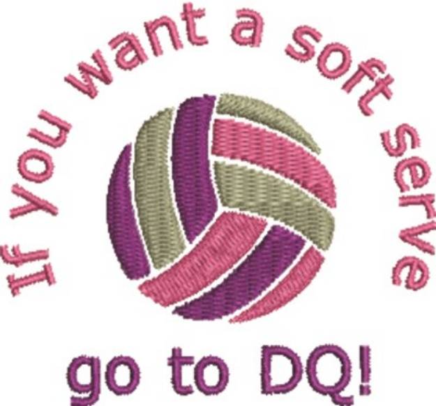 Picture of Volleyball Serve Machine Embroidery Design