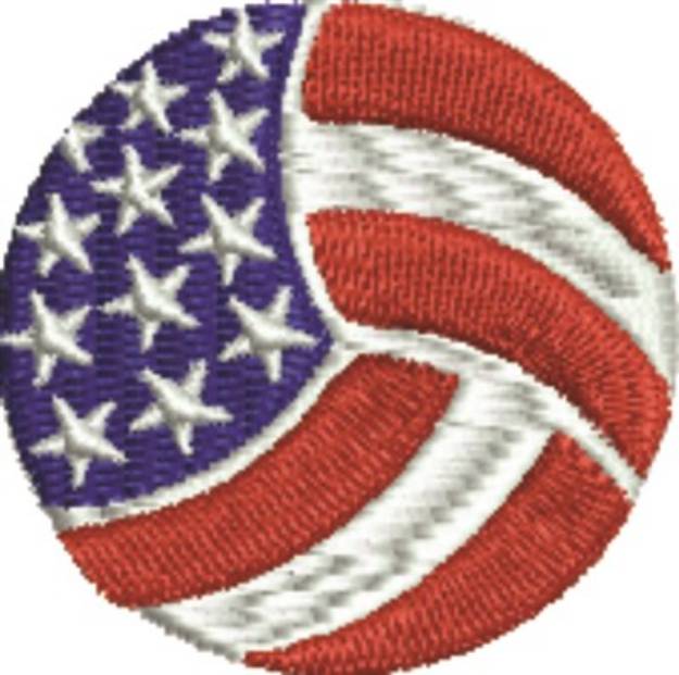 Picture of Volleyball USA Machine Embroidery Design