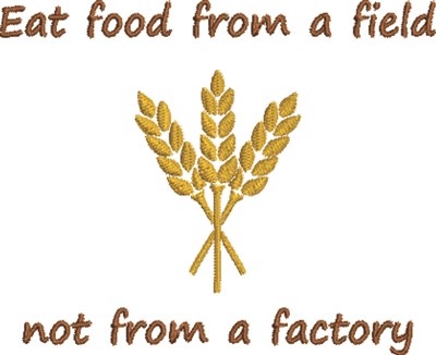Eat From Field Machine Embroidery Design