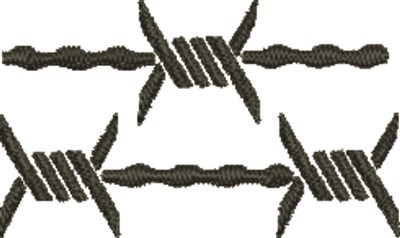 Barbed Wire Fence Machine Embroidery Design