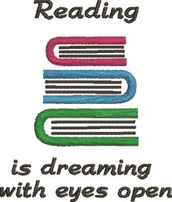 Reading Is Dreaming Machine Embroidery Design